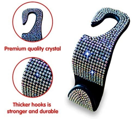 💕NWT 2pc Bling Bag Holder/Car Seat Hook Set💕 - Picture 5 of 7